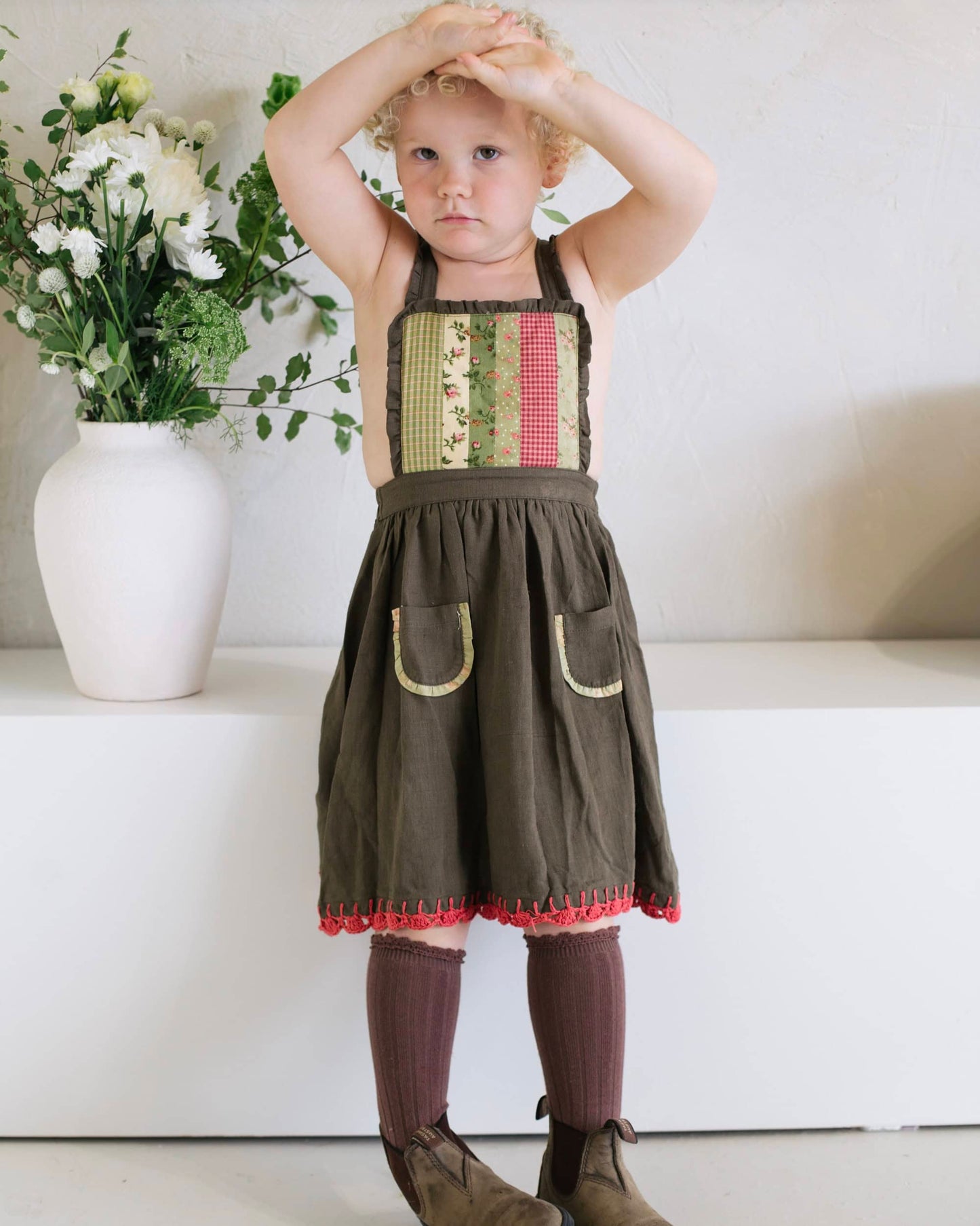 Pinafore Dress - Watermelon