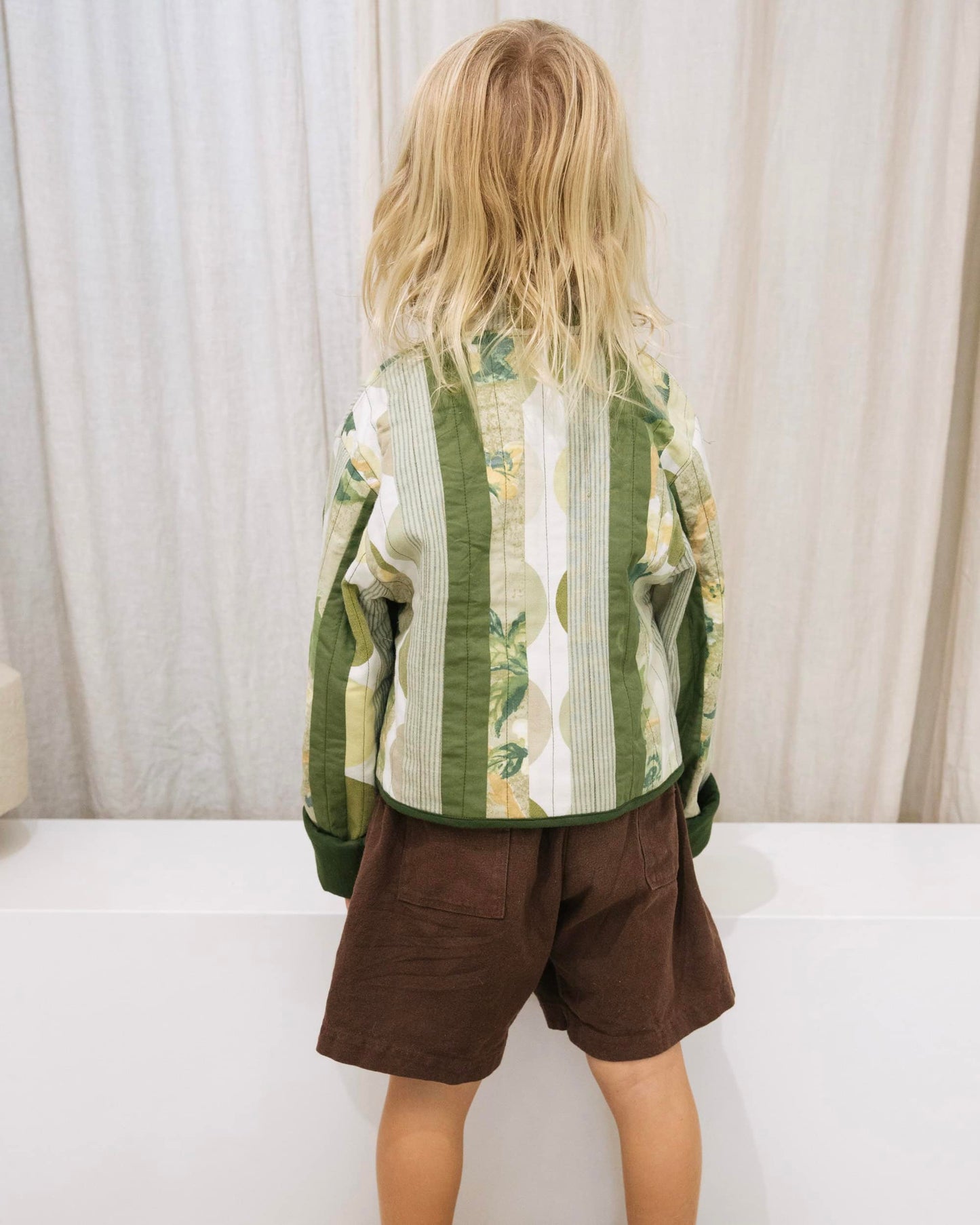 Patchwork Quilted Jacket - Forest