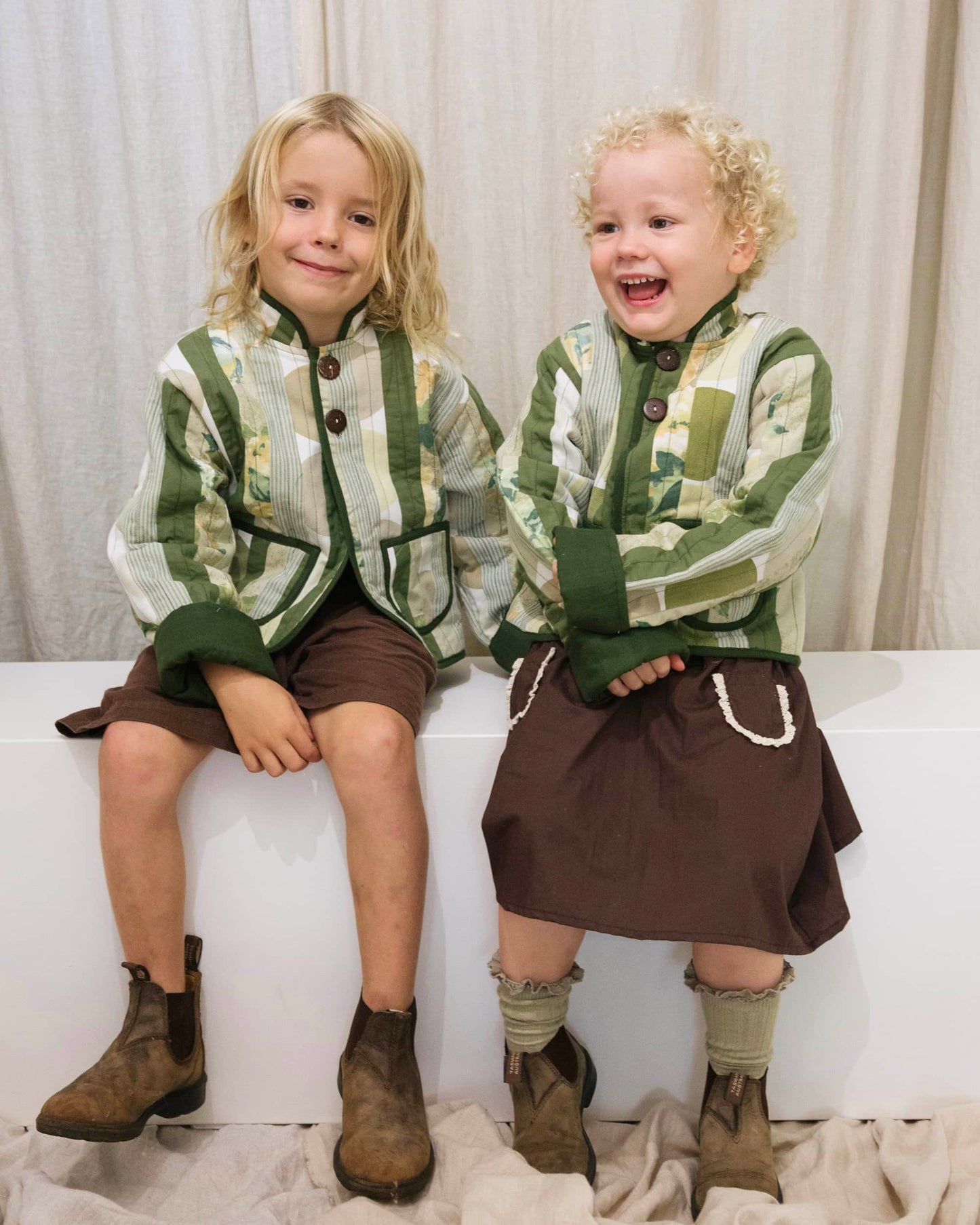 Patchwork Quilted Jacket - Forest
