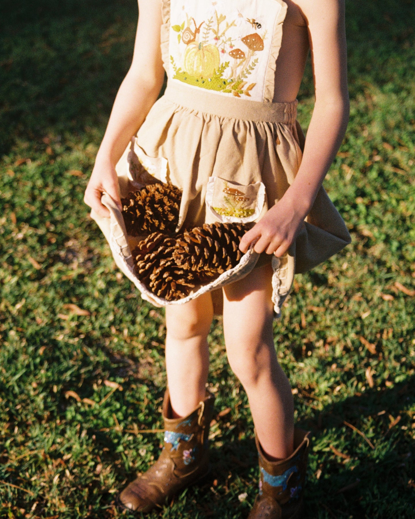 Pinafore dress - Pumpkin