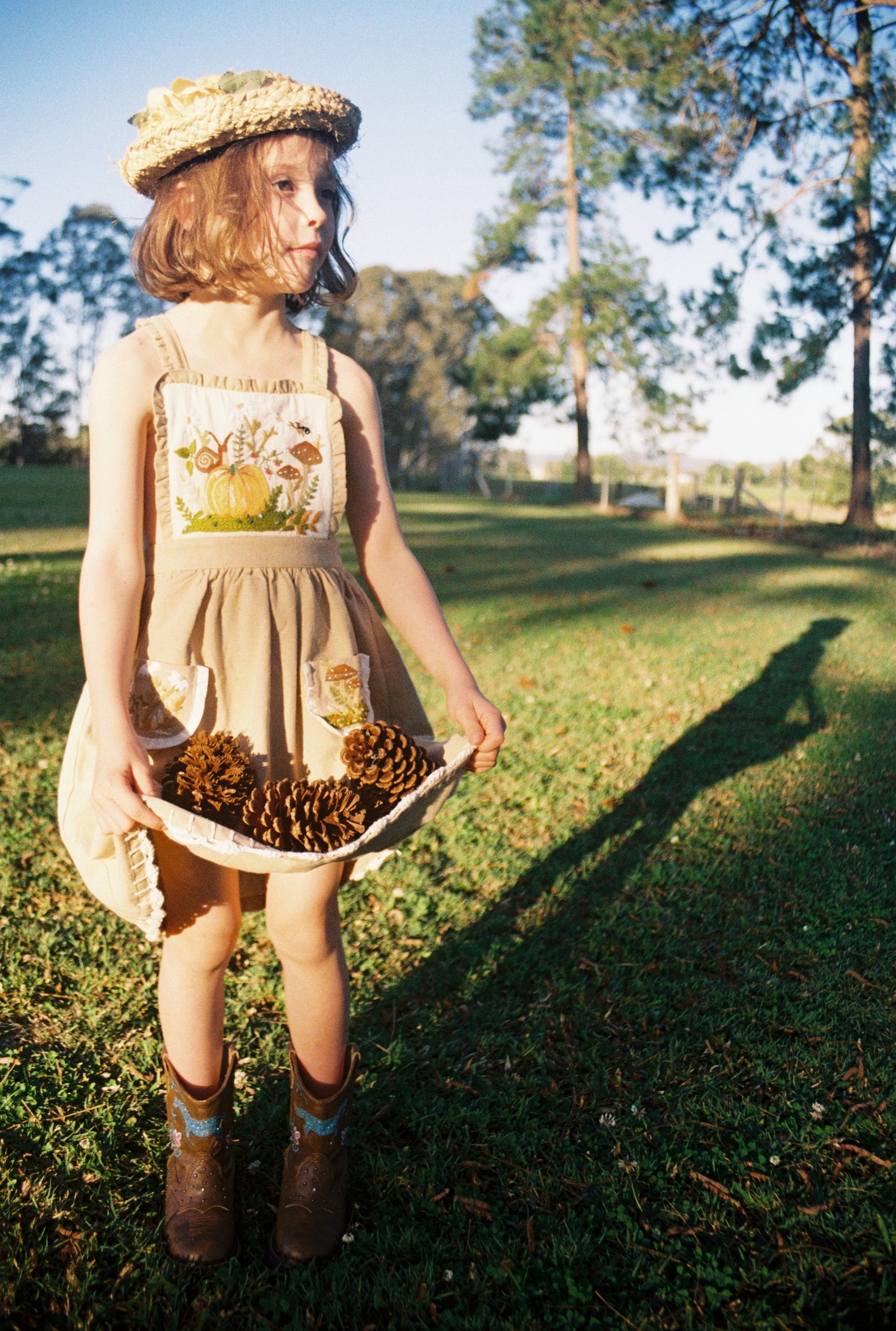 Pinafore dress - Pumpkin