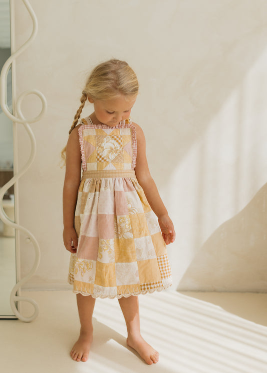 Patchwork Pinafore - Honeybee