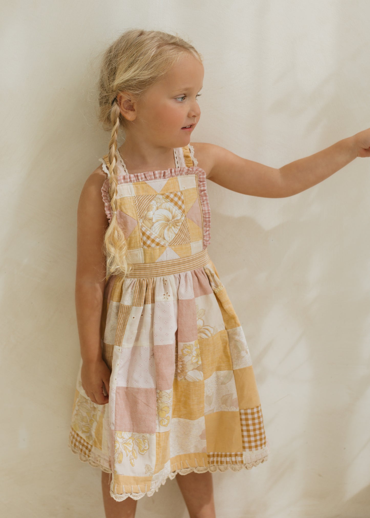 Patchwork Pinafore - Honeybee