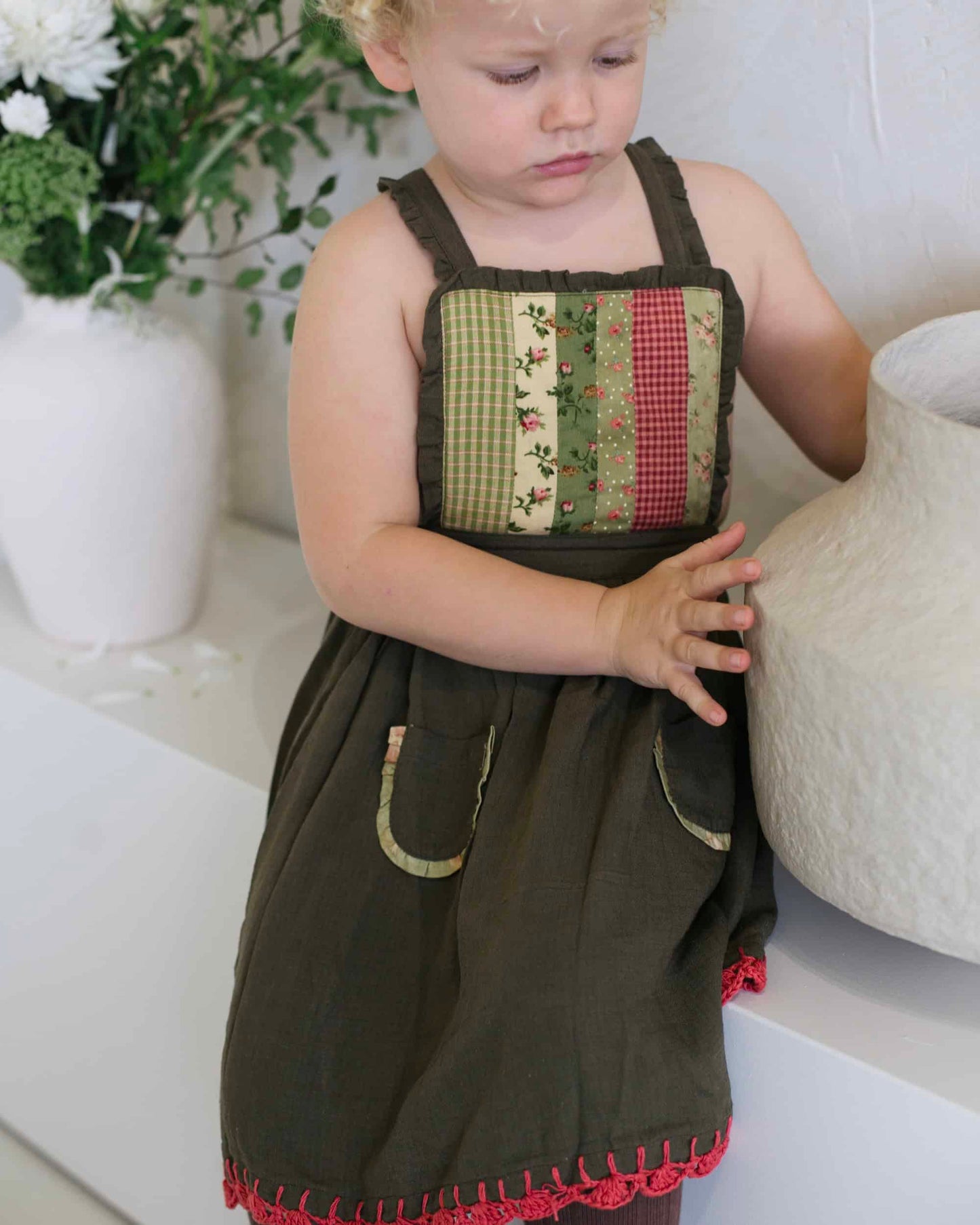 Pinafore Dress - Watermelon