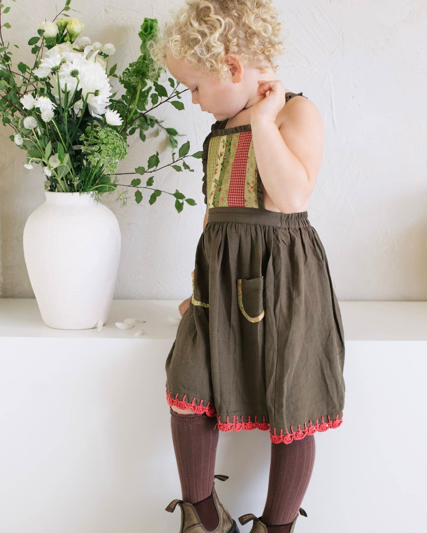 Pinafore Dress - Watermelon