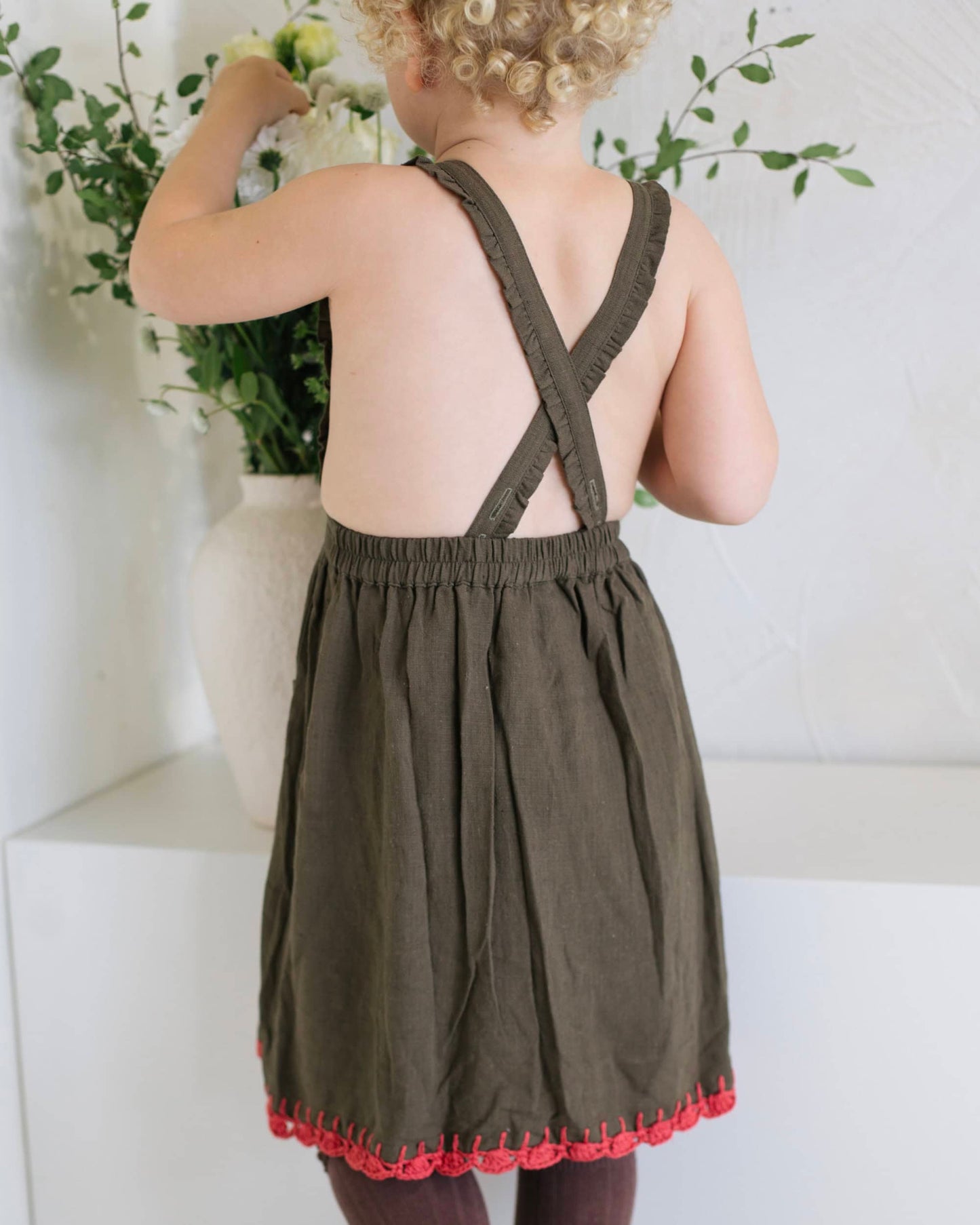 Pinafore Dress - Watermelon
