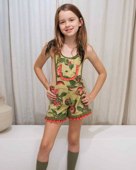 Summer Overalls - Candy apple