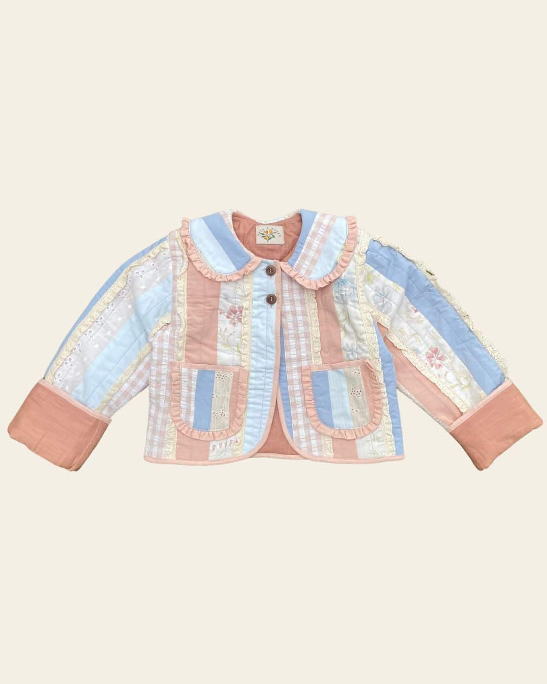 Patchwork Quilted Jacket - Popsicle