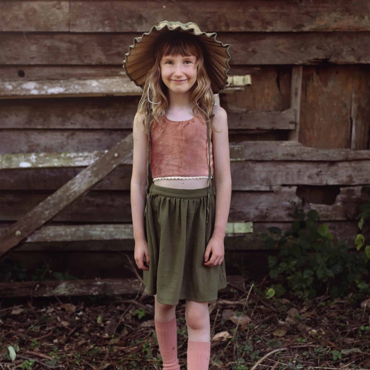 Sunny Skirt - Dark Olive 7/8